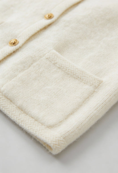 Maya | White Long Cardigan with Relaxed Fit