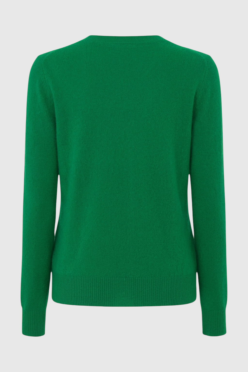 Leah | Elegant Green V-Neck Fitted Sweater