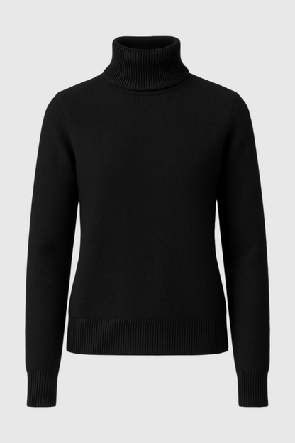 Nadine | Slim Fit Black Turtleneck Sweater