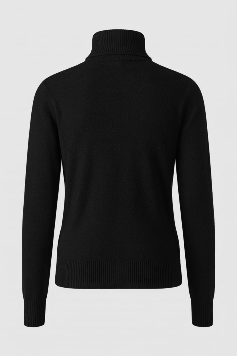 Nadine | Slim Fit Black Turtleneck Sweater