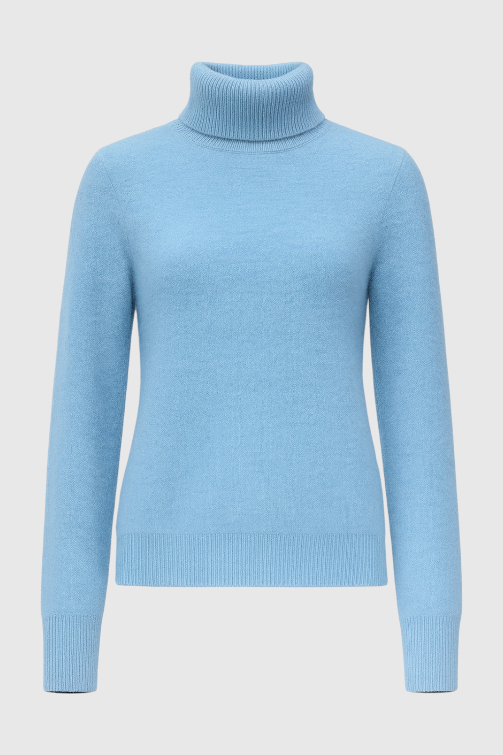 Simone | Elegant Blue Slim Fit Turtleneck Sweater