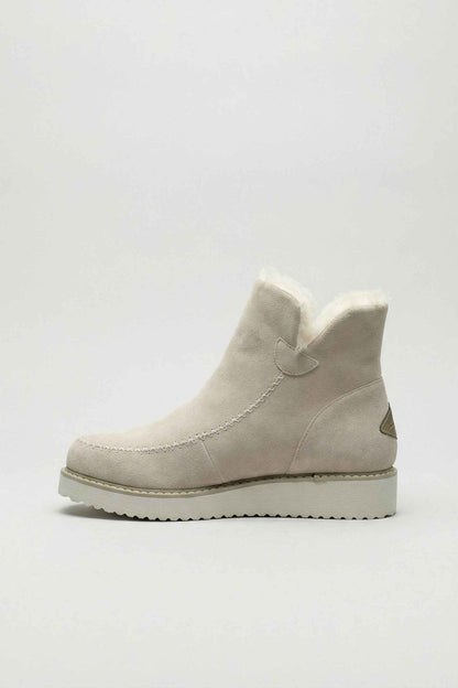 Lily | Beige ankle boots with durable sole