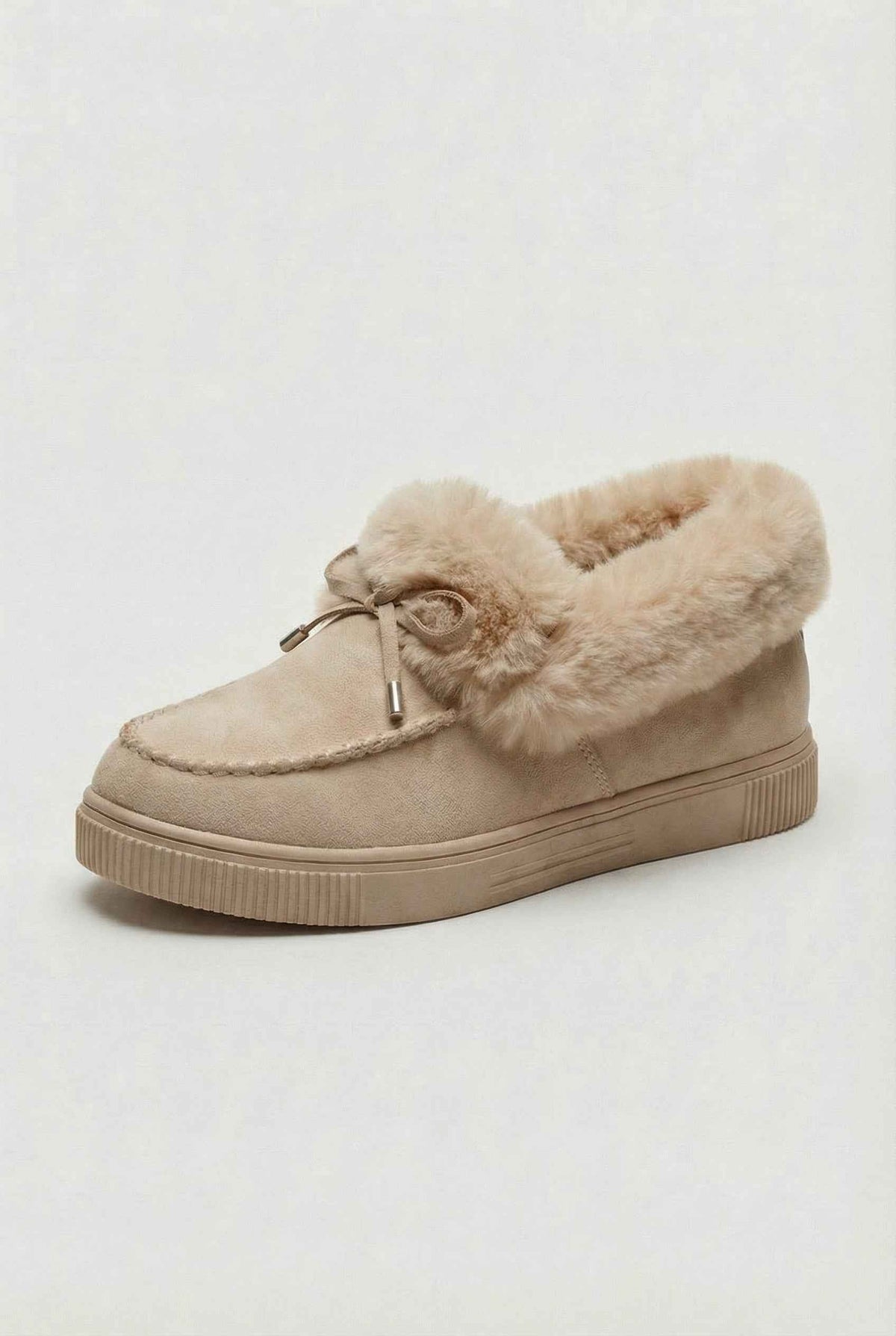 Audrey | Beige winter boots with sturdy sole