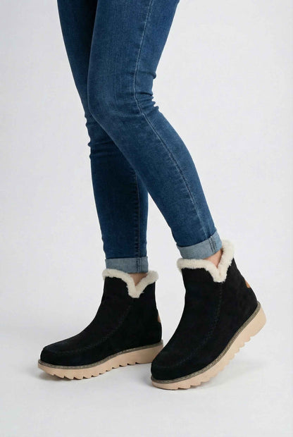 Isla | Warm-lined black ankle boots