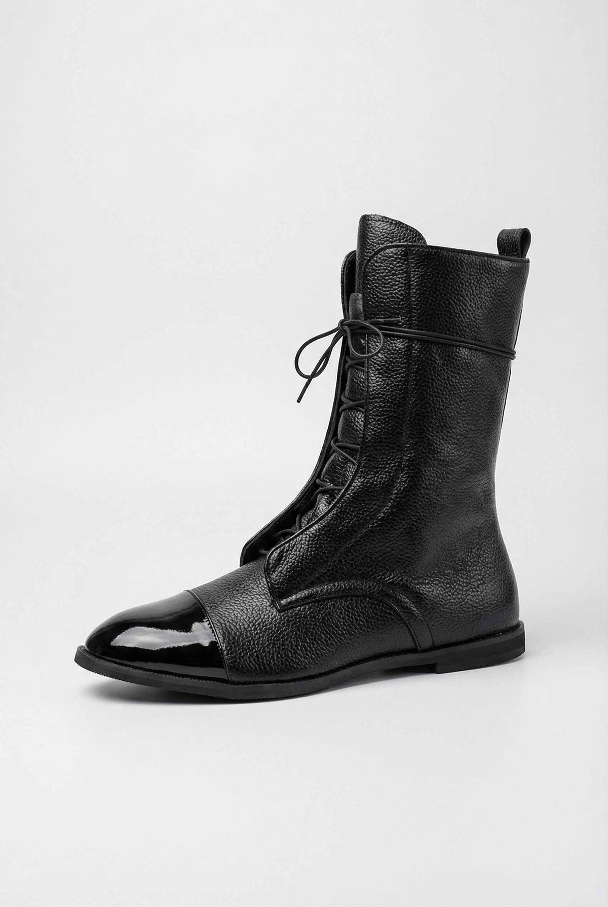 Mia | Black lace-up ankle boots