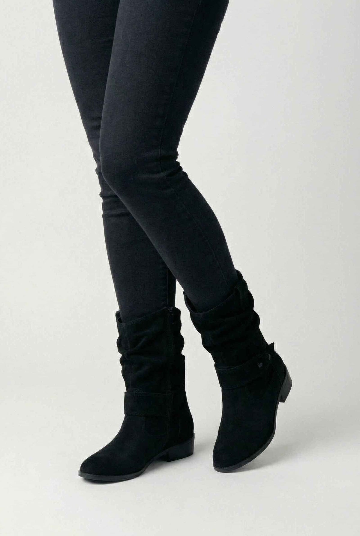 Beatrice | Black suede ankle boots