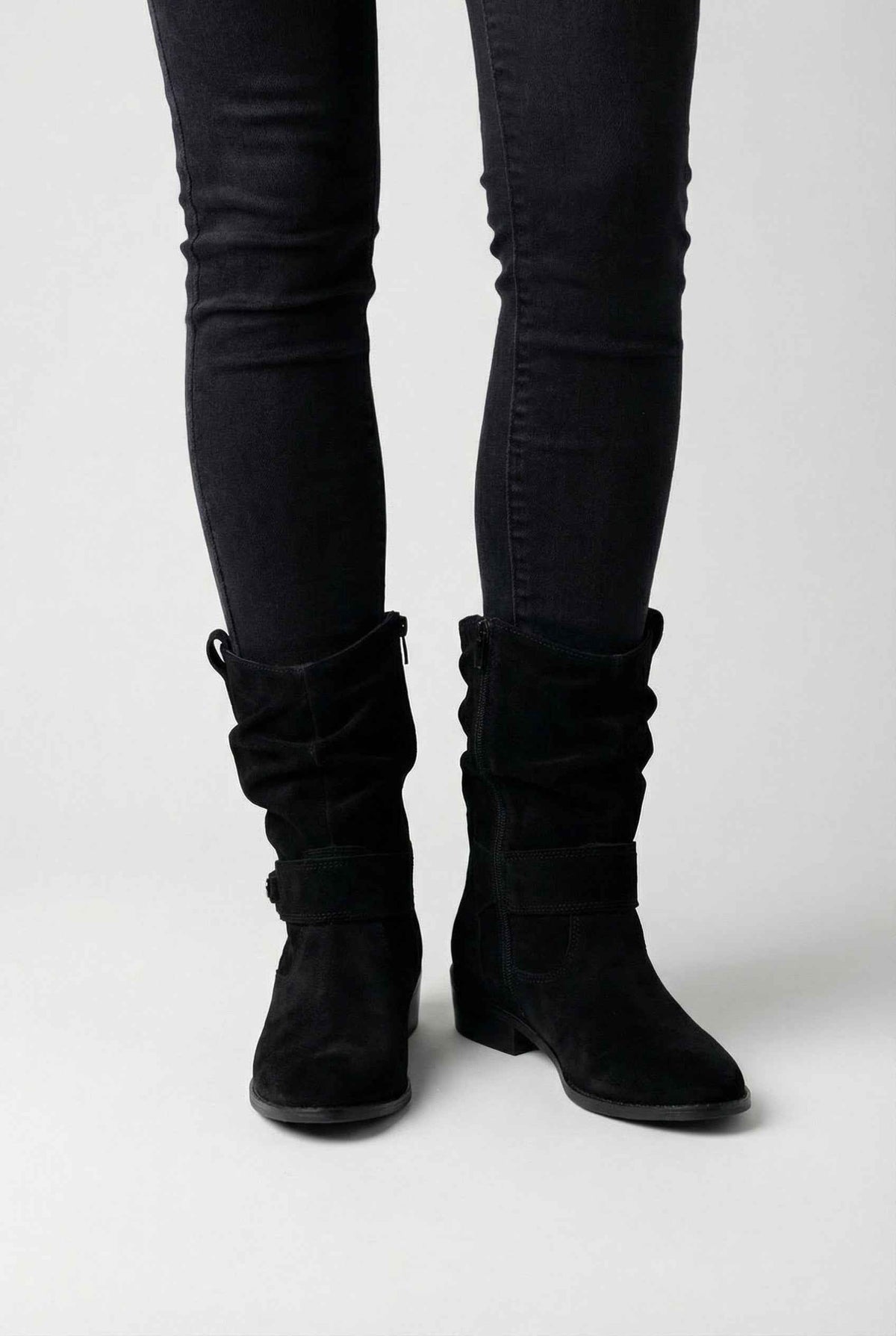 Beatrice | Black suede ankle boots