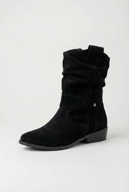 Beatrice | Black suede ankle boots