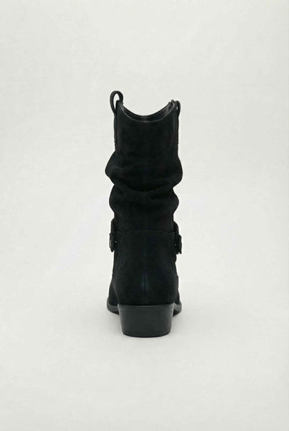 Beatrice | Black suede ankle boots