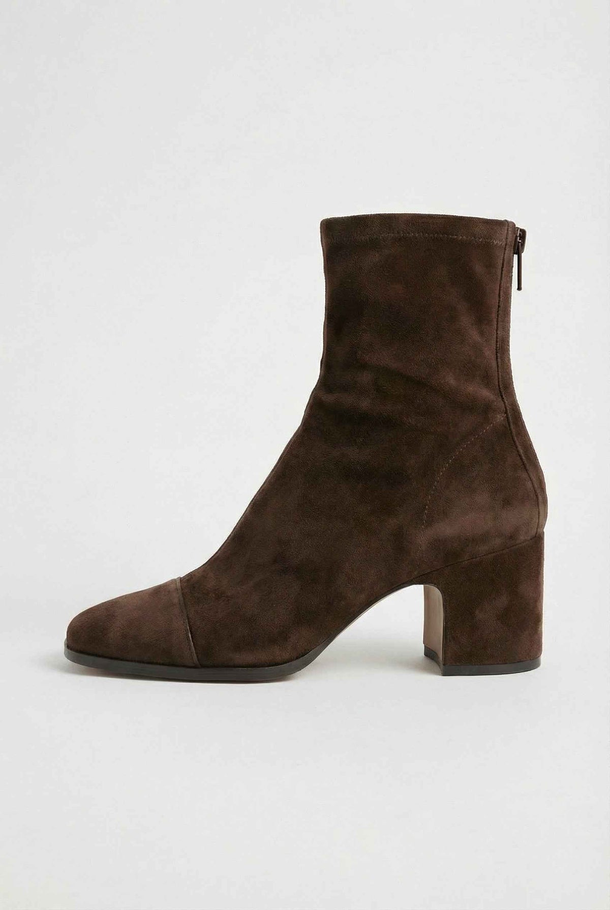 Harper | Block heel ankle boots in dark brown
