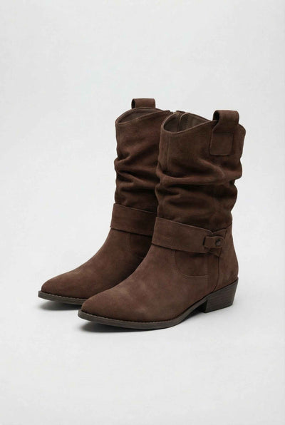 Harriet | Dark brown suede ankle boots