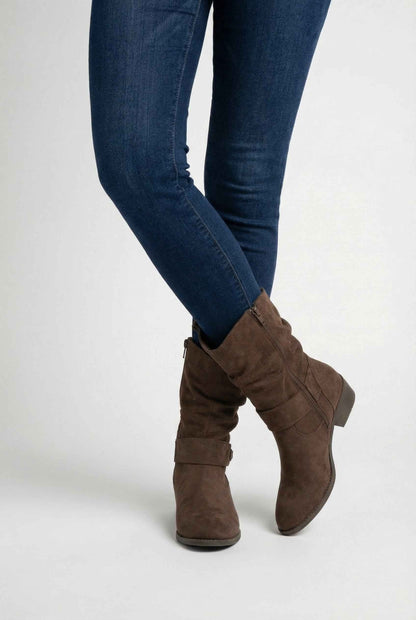 Harriet | Dark brown suede ankle boots