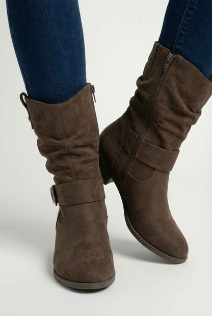 Harriet | Dark brown suede ankle boots