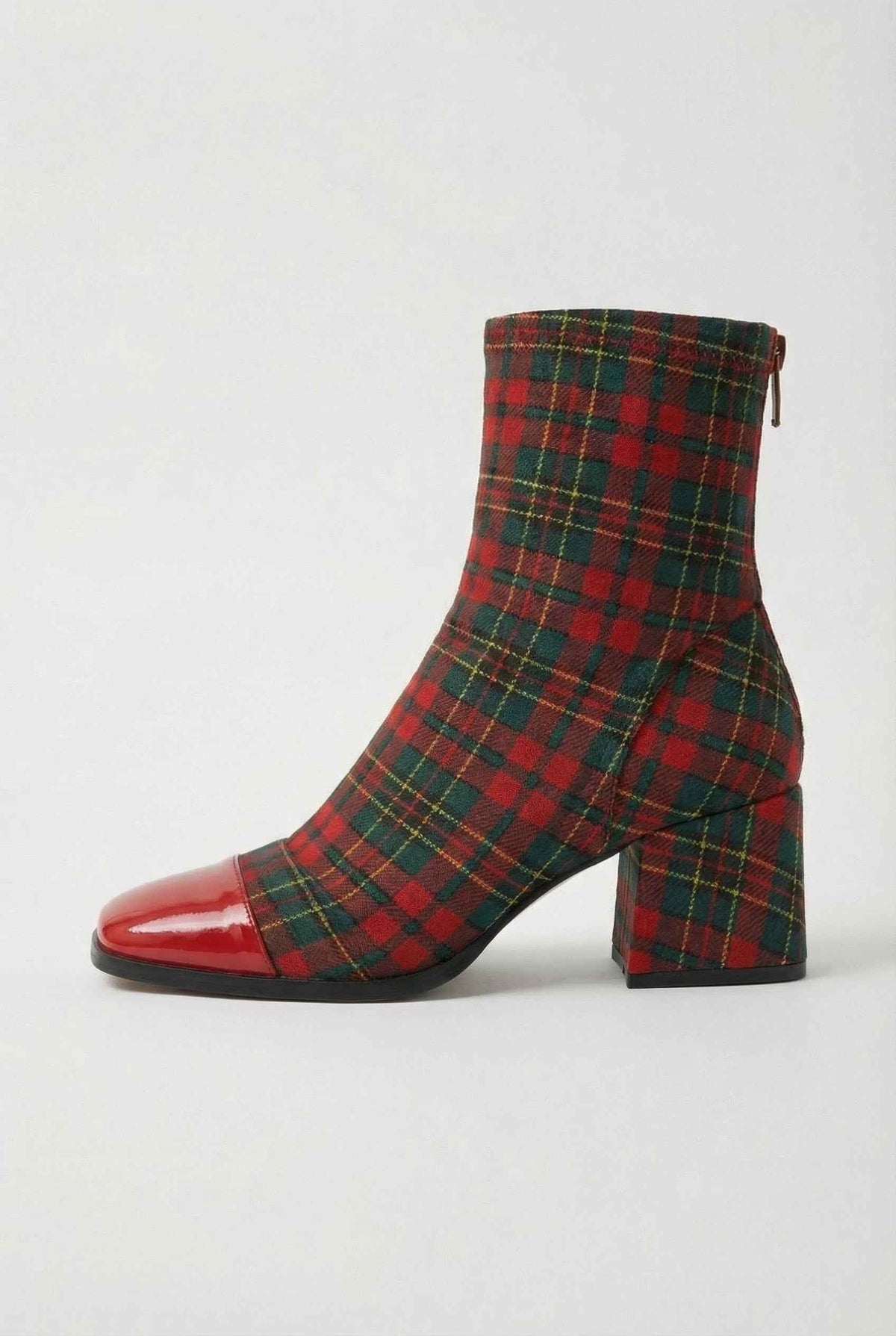 Ivy | Red and green mid-calf boots