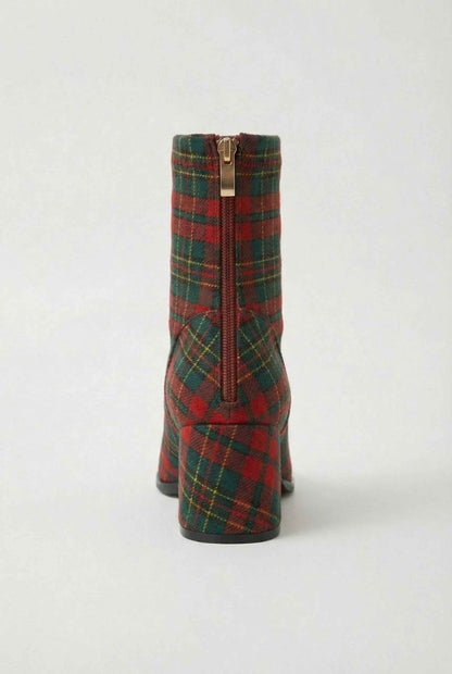 Ivy | Red and green mid-calf boots