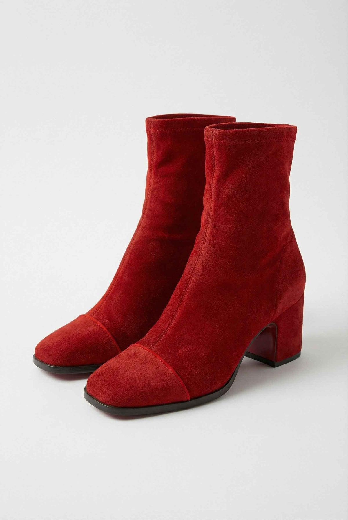 Clara | Red retro mid-calf boots