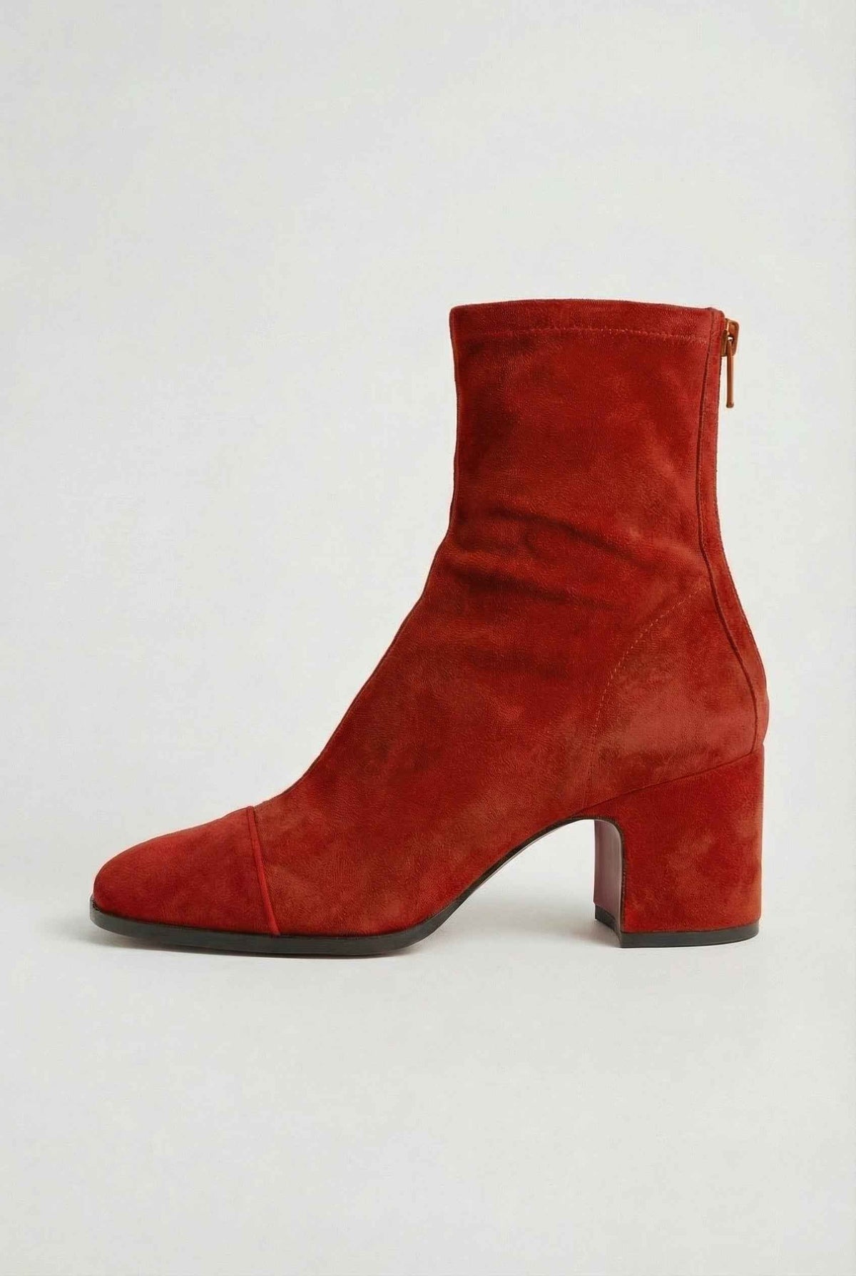 Clara | Red retro mid-calf boots