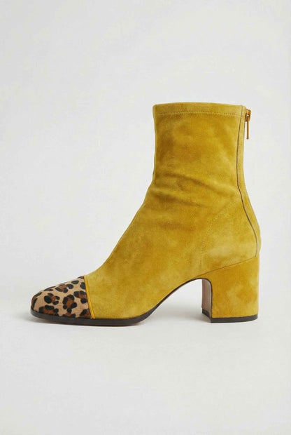 Amber | Yellow mid-calf boots