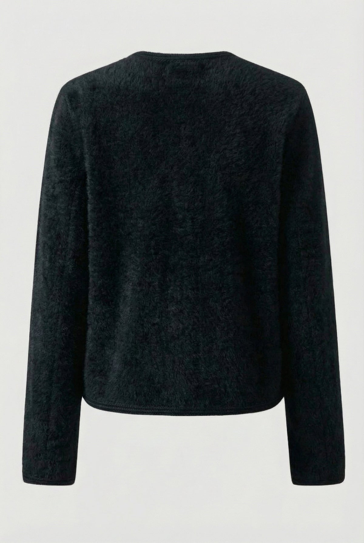 Kate | Black Long Cardigan with Open Front