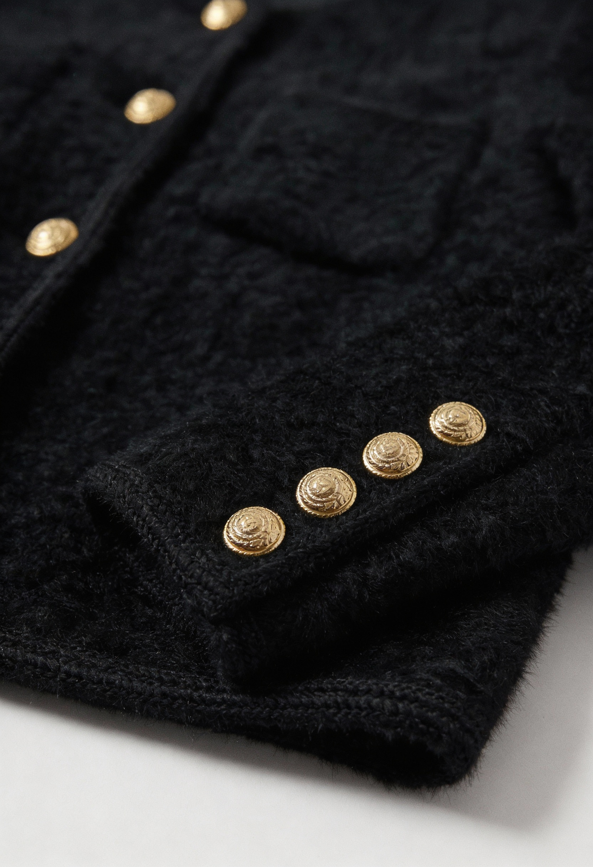 Kate | Black Long Cardigan with Open Front
