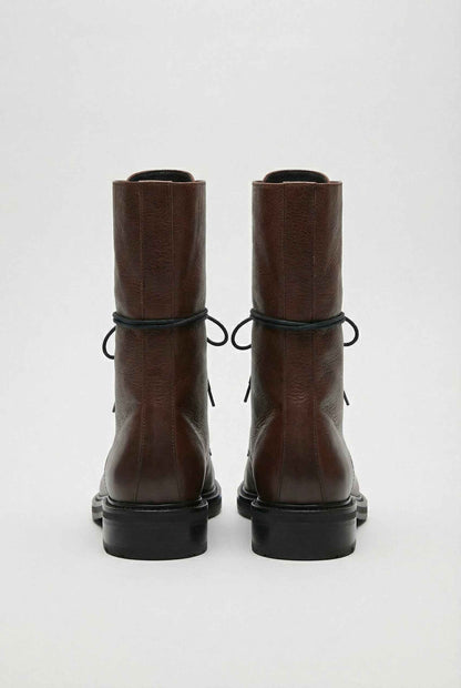 Eliza | Brown lace-up ankle boots