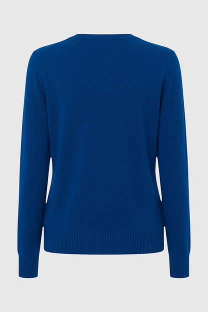 Vivienne | Dark Blue V-Neck Sweater