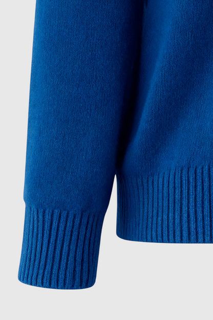 Vivienne | Dark Blue V-Neck Sweater