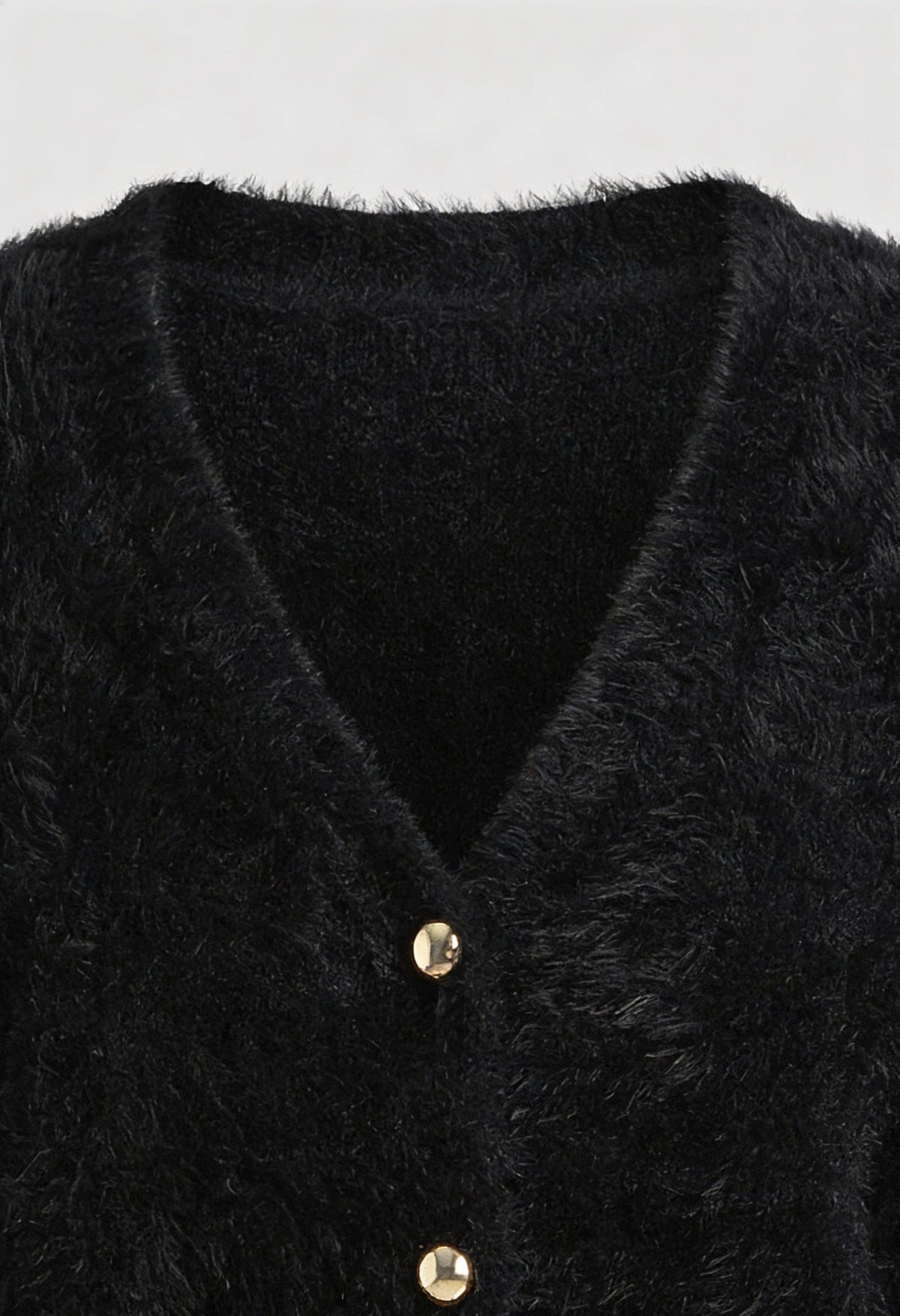 Iris | Long Black Cardigan with Open Front
