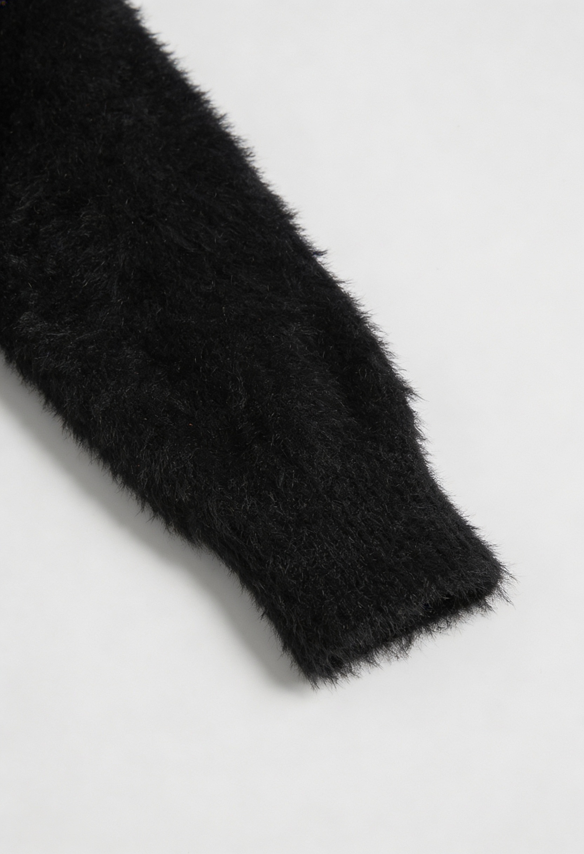 Iris | Long Black Cardigan with Open Front
