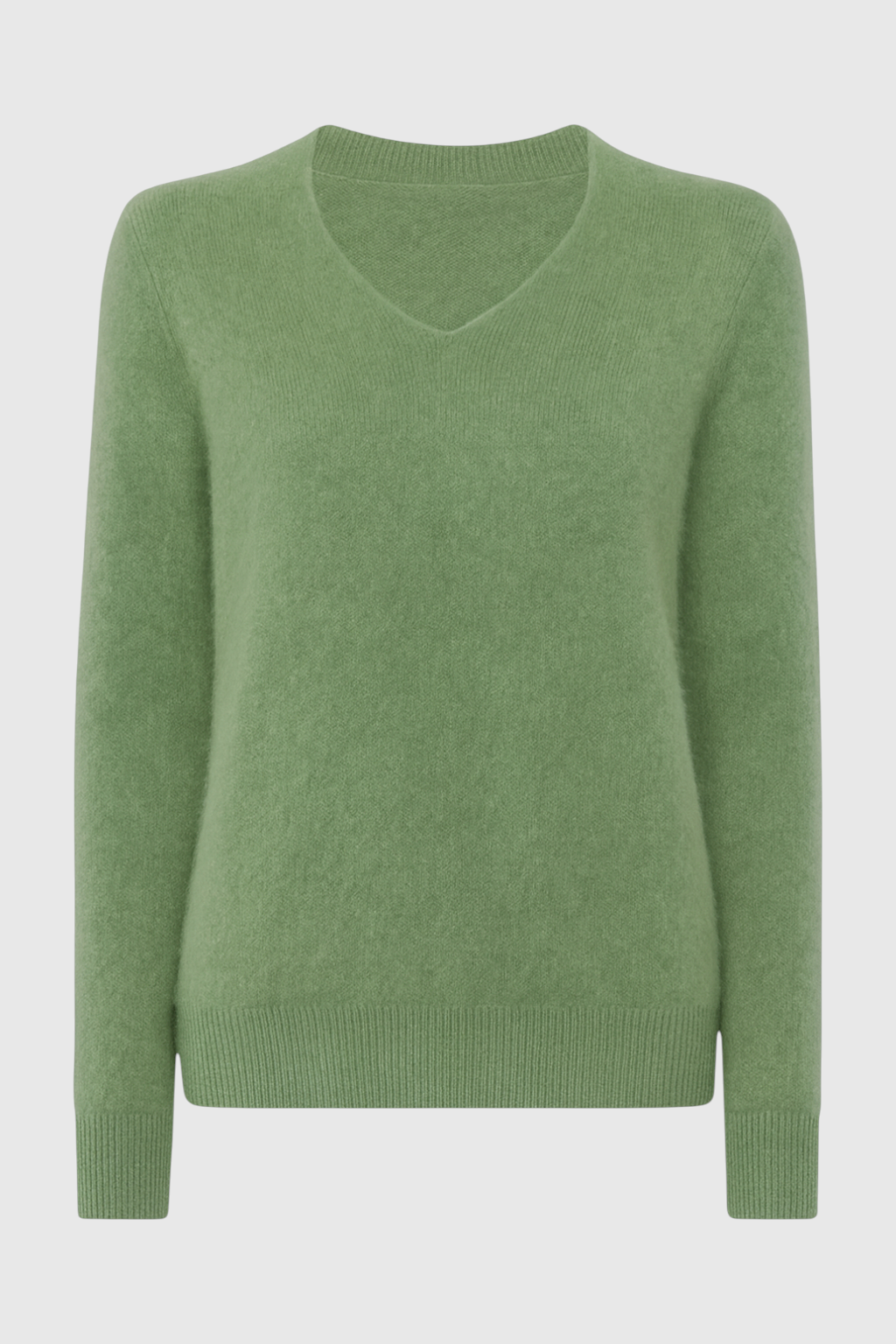 Audrey | Olive Green V-Neck Sweater