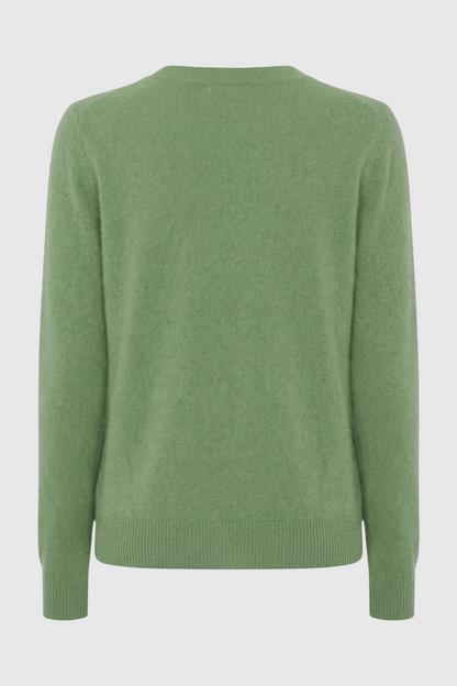 Audrey | Olive Green V-Neck Sweater