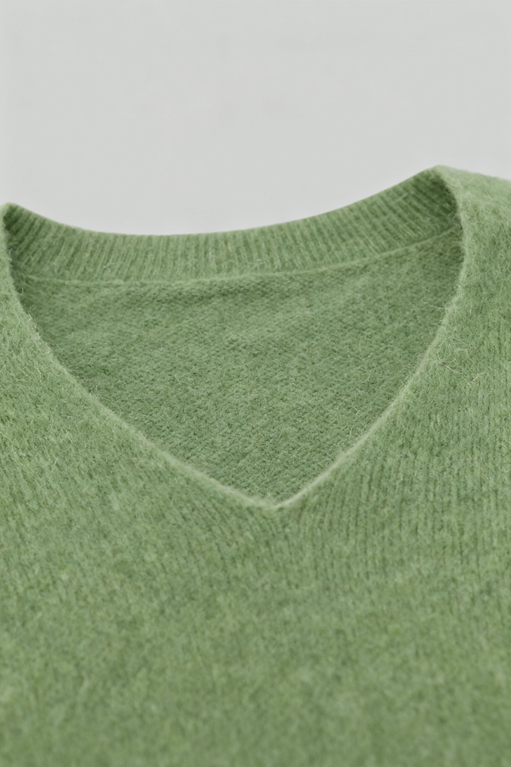 Audrey | Olive Green V-Neck Sweater