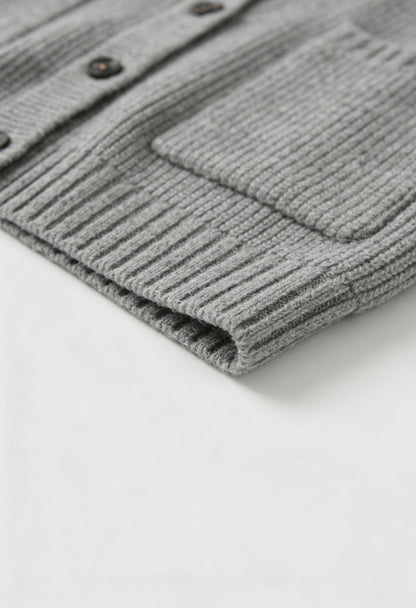 Clara | Oversized Long Cardigan with Ribbed Details