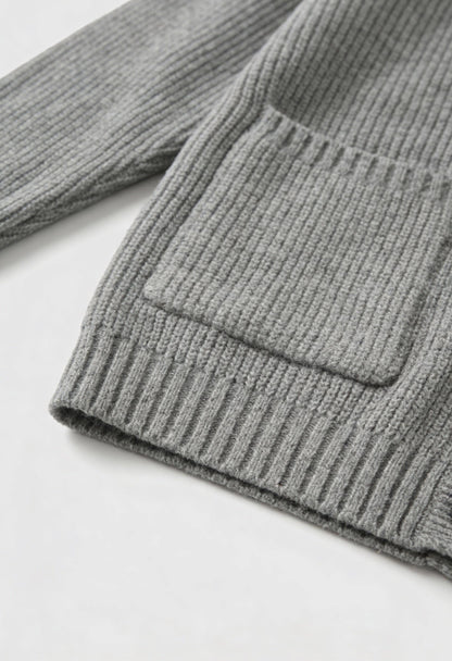 Clara | Oversized Long Cardigan with Ribbed Details