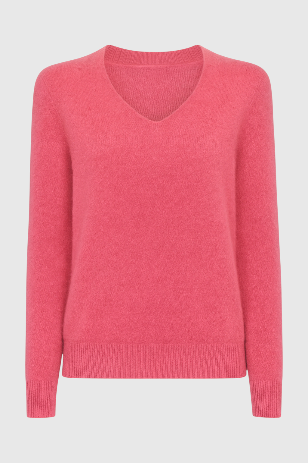 Margot | Pink Red V-Neck Sweater