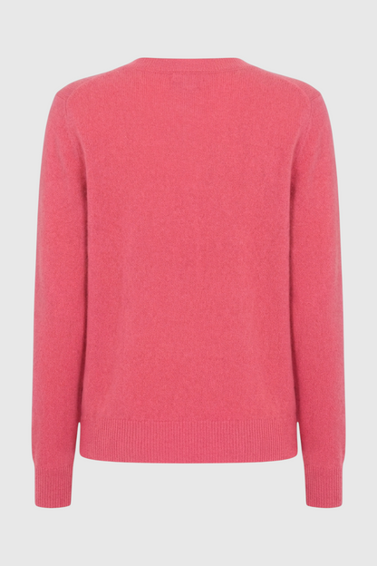 Margot | Pink Red V-Neck Sweater