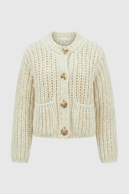 Stella | White Long Cardigan Sweater