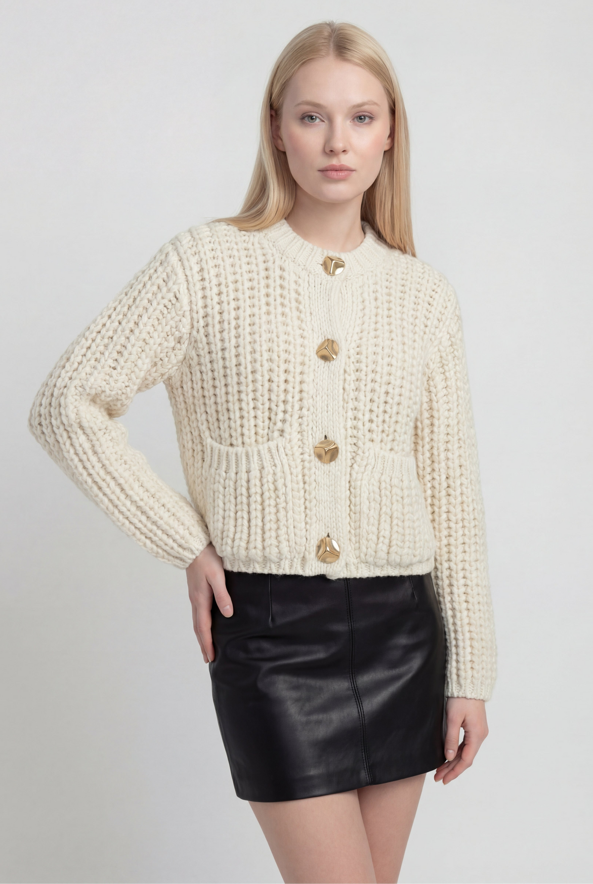 Stella | White Long Cardigan Sweater