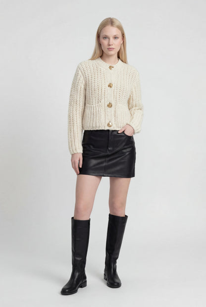 Stella | White Long Cardigan Sweater