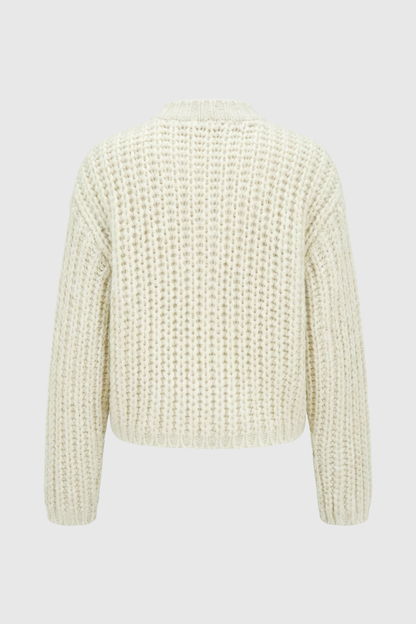 Stella | White Long Cardigan Sweater