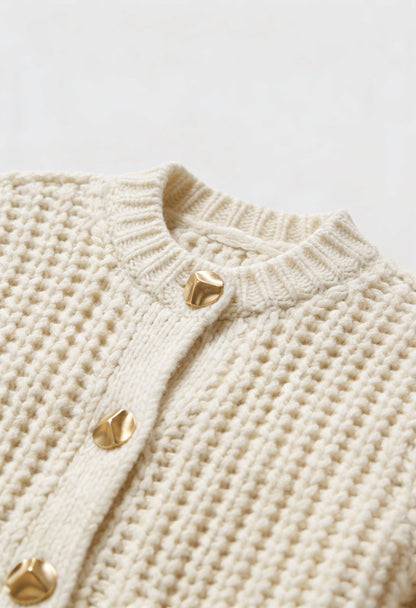 Stella | White Long Cardigan Sweater