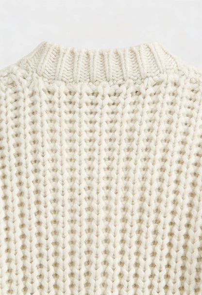 Stella | White Long Cardigan Sweater