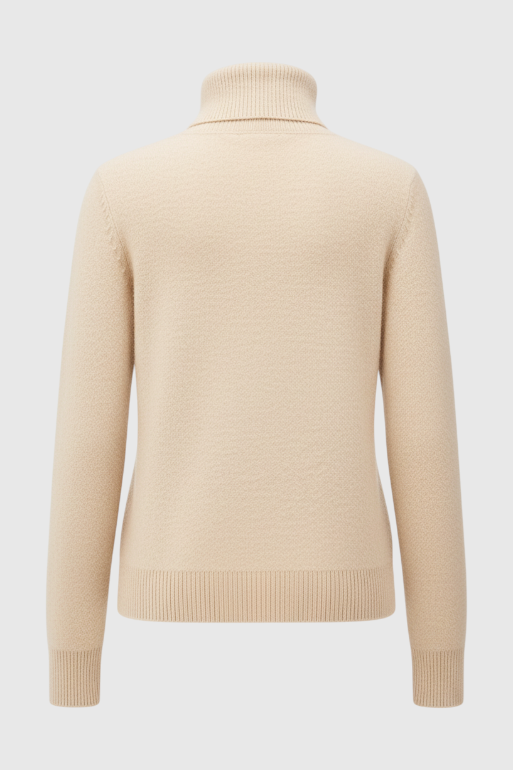 Beatrice | Beige Slim Fit Turtleneck Sweater