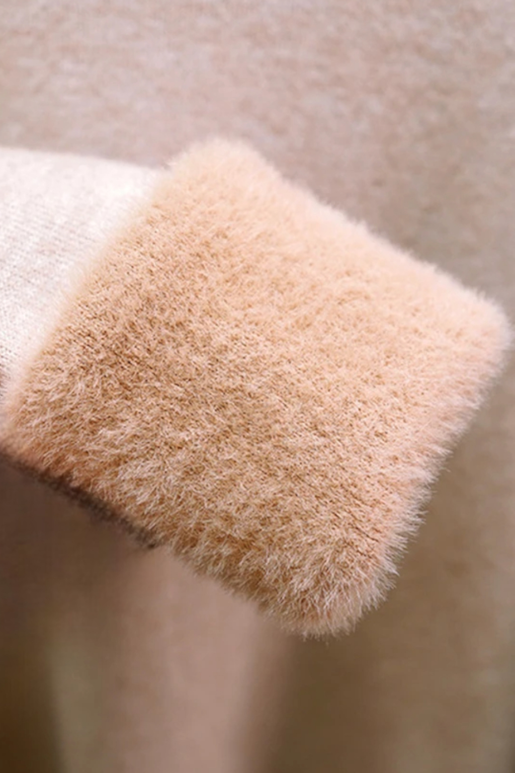 Beatrice | Beige Slim Fit Turtleneck Sweater