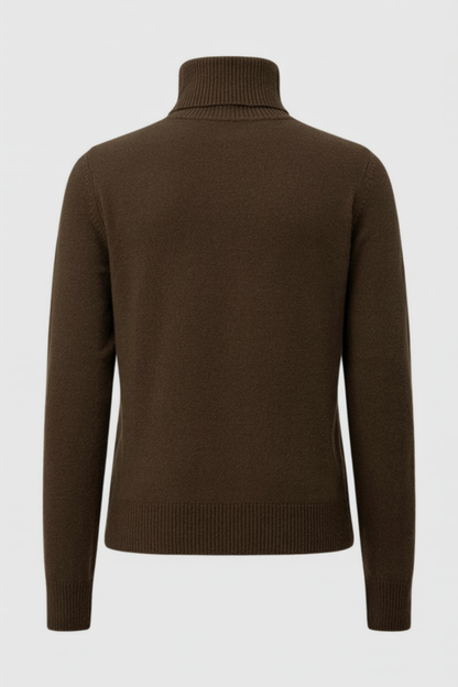 Rosalie | Brown Turtleneck with Slim Fit