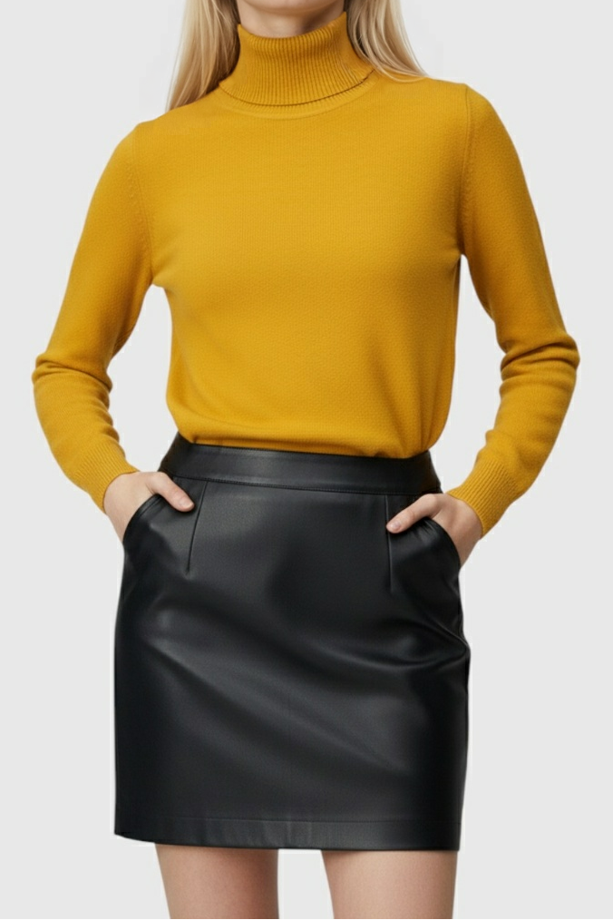 Ingrid | Slim Fit Grey Turtleneck Sweater