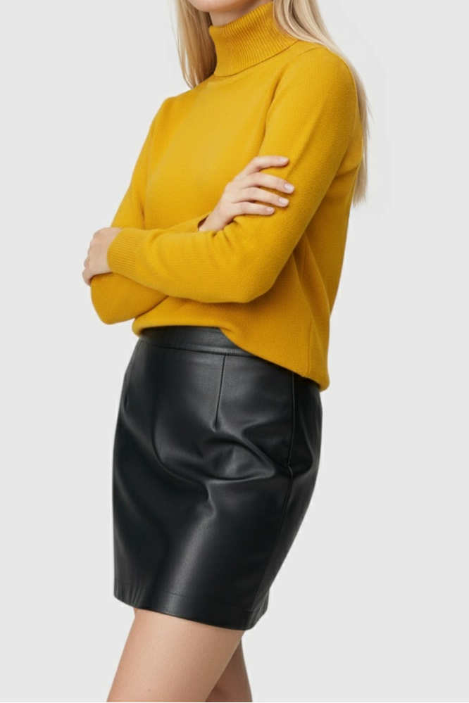 Ingrid | Slim Fit Grey Turtleneck Sweater