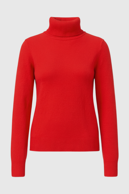 Petra | Elegant Red Turtleneck Sweater