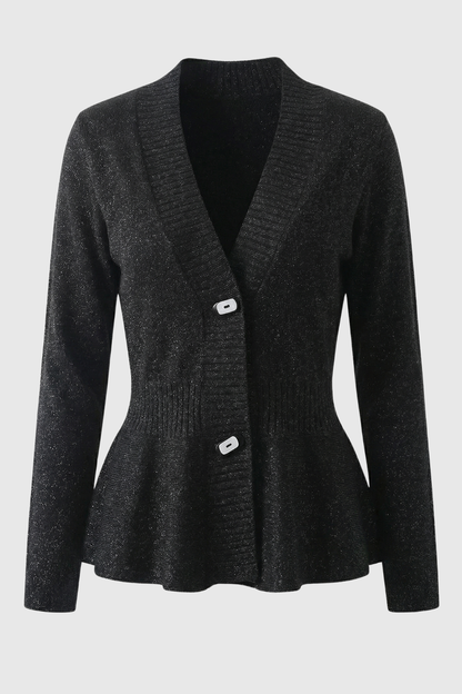 Mia | Soft Black Open-Front Cardigan Sweater