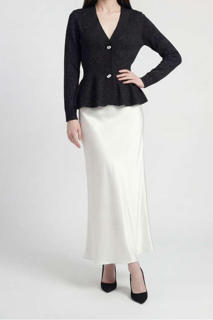 Mia | Soft Black Open-Front Cardigan Sweater